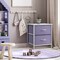 Sorbus Nightstand with 2 Drawers - Steel Frame, Wood Top & Easy Pull Fabric Bins - Great for Home, Bedroom, Office & College Dorm